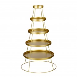 Serviteur 5 Plateaux Or En...